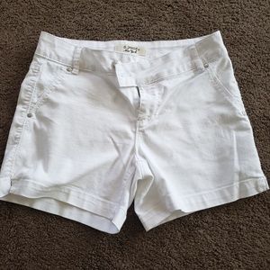 White Jean Shorts